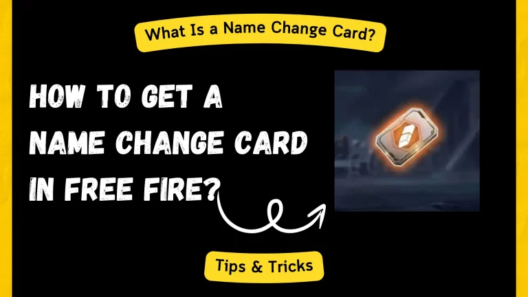 How to Get a Name Change Card in Free Fire